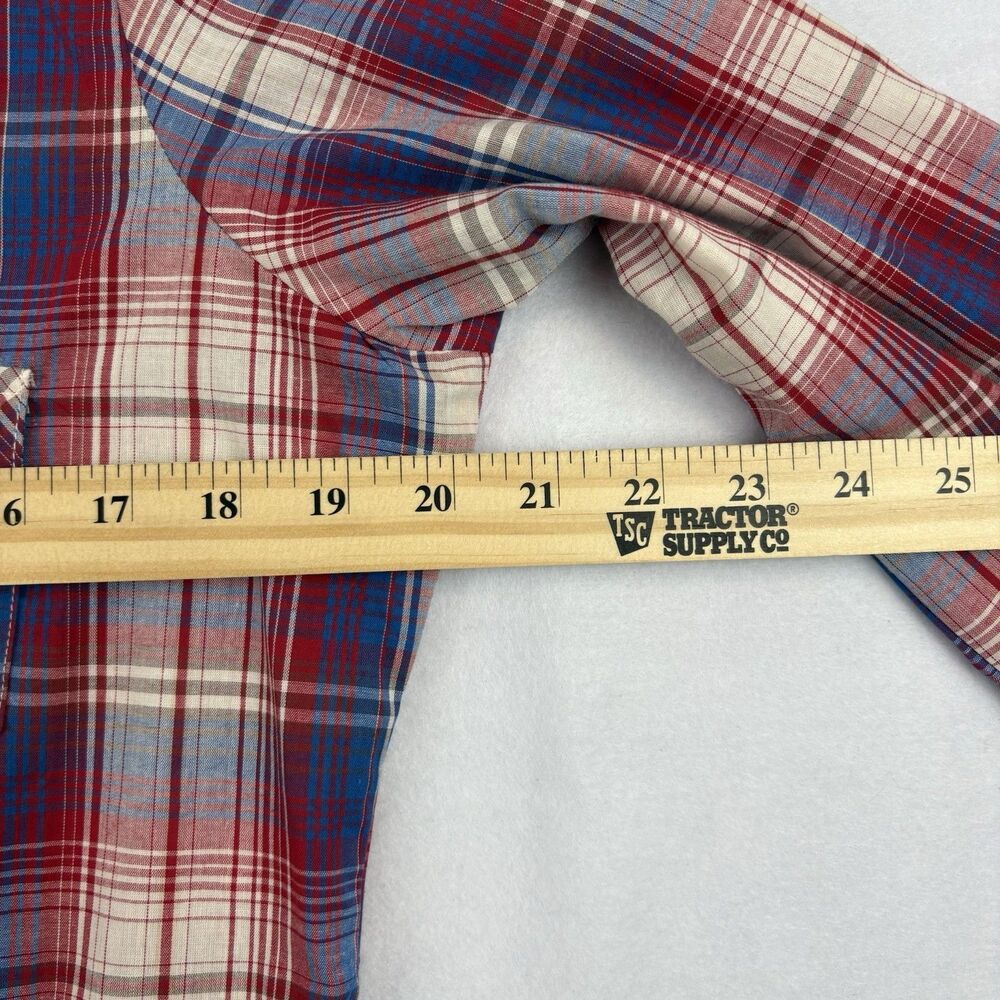 Vintage Wrangler Western Pearl Snap Womens M Plaid Long Sleeve Dual Pocket - Picture 6 of 8